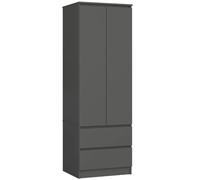 Akord Armoire penderie avec tiroirs - Graphite
