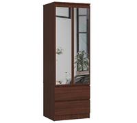 Akord Armoire Star 2 Portes 2 Tiroirs Avec Miroir Wengé 60X51X180