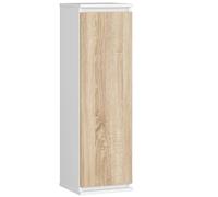Akord Armoire Vitrine Suspendue Blanc Et Chêne Sonoma 30X30X99
