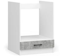 AKORD | Armoires de Cuisine Olive | Spacieux | Robuste | pour Tout Design | pour Une Petite Cuisine | pour Une kitchenette | dans Le Cadre d'un Ensemble | Blanc | Béton