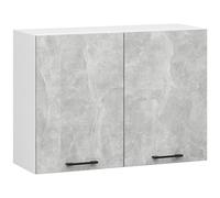 AKORD | Armoires de Cuisine Olive | Spacieux | Robuste | pour Tout Design | pour Une Petite Cuisine | pour Une kitchenette | dans Le Cadre d'un Ensemble | Blanc | Béton