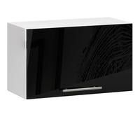 AKORD | Armoires de Cuisine Olive | Spacieux | Robuste | pour Tout Design | pour Une Petite Cuisine | pour Une kitchenette | dans Le Cadre d'un Ensemble | Blanc & Façade Noir Brillant