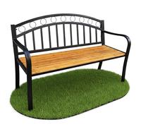 Akord Banc De Jardin Arum Noir/Bois Naturel 127X58X84