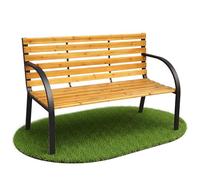 Akord Banc De Jardin Dalia Noir/Bois Naturel 122X58X82