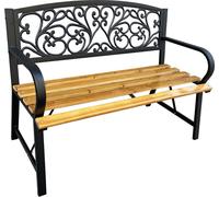 Akord Banc De Jardin Nerina Noir/Bois Naturel 118X51X87
