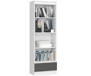 Akord Bibliothèque basse 1 porte - Blanc