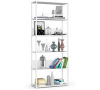 AKORD | Bibliothèque Loft 80 cm | Design Moderne | Elégant | Compact | Spacieux | 6 étagères | pour Le Bureau | Haute qualité | Structure métallique | Résistant aux dommages | Garantie 24 Mois