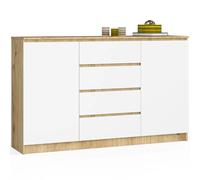Akord Buffet 2 portes 4 tiroirs - Blanc