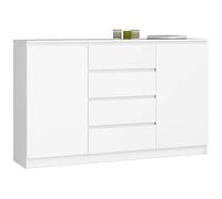 Akord Buffet 2 portes 4 tiroirs - Blanc