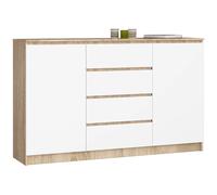 Akord Buffet 2 portes 4 tiroirs - Blanc