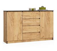 Akord Buffet 2 Portes 4 Tiroirs Chêne Craft 160X40X99