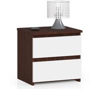 Akord Buffet 2 Tiroirs Wengé/Blanc 40X35X40