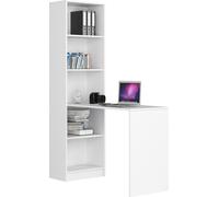 Akord Bureau Avec Armoire Smart Blanc 125X50X180