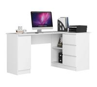 Akord Bureau d'angle avec caisson - Blanc