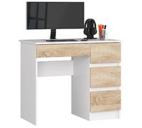 Akord Bureau droit 3 tiroirs - Blanc