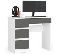 Akord Bureau informatique 3 tiroirs - Blanc