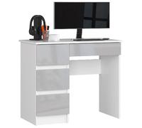 Akord Bureau informatique 3 tiroirs - Blanc