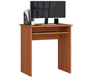 AKORD Bureau Simple PC Star avec étagère pour Clavier | Petit Meuble D'ordinateur | Petit Espace | L68xH74xP51 cm, 20 kg | Aulne