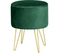 Akord Coffre Tabouret Lili Avec Rangement Vert Bouteille 35X35X45