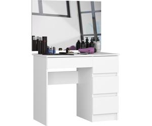 Akord Coiffeuse Avec Miroir Droite Blanc 90X50X142