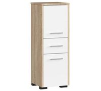 Akord Colonne Salle De Bain 2 Portes 1 Tiroir Chêne Sonoma Blanc 30X30X85