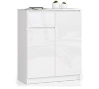 Akord Commode 2 portes 1 tiroir - Blanc
