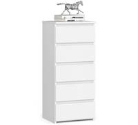 Akord Commode 5 tiroirs - Blanc