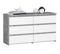 Akord Commode 6 tiroirs - Gris