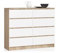 Akord Commode 8 tiroirs - Blanc
