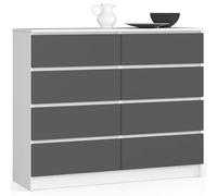 Akord Commode 8 tiroirs - Blanc mat