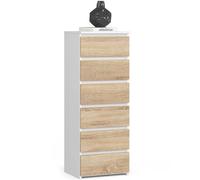Akord Commode haute 6 tiroirs - Blanc