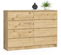 AKORD Commode K-140 avec 8 tiroirs | Commode Classique pour La Chambre, Salon | Meuble de Rangement | L60 x H57 x P35 cm | Poids 26 kg Artisan