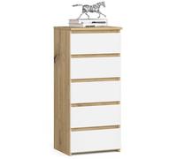AKORD | Commode | Tiroirs | Tiroirs à roulettes | Fonctionnel | Idéal en Set | Robuste | Design Universel | Chêne Artisanal
