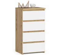 AKORD | Commode | Tiroirs | Tiroirs à roulettes | Fonctionnel | Idéal en Set | Robuste | Design Universel | Chêne Artisan