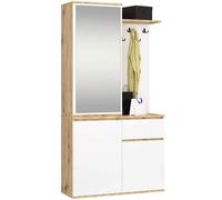 Akord Ensemble D'entrée Entro Chêne Artisan/Blanc 95X35X183