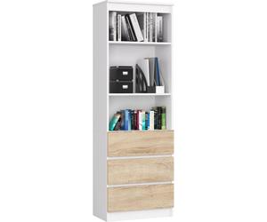 Akord Étagère Blanc Chêne Sonoma 60X35X180
