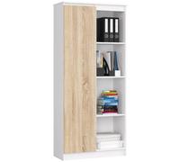 Akord Étagère Blanc Chêne Sonoma 80X35X180