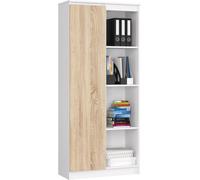 Akord Étagère Blanc Chêne Sonoma 80X35X180