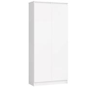 Akord Étagère Fermée 2 Portes 8 Niveaux Blanc 80X35X180