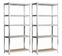 Akord Étagère Métallique 5 Tablettes Argent 90X40X180
