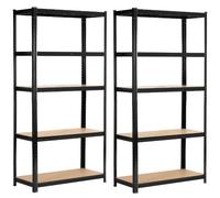 Akord Étagère Métallique 5 Tablettes Noir 90X40X180