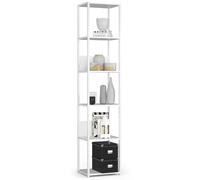 Akord Étagère Métallique Loft Blanc/Blanc 40X32X192