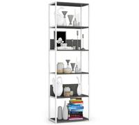 Akord Étagère Métallique Loft Blanc/Gris 60X32X192