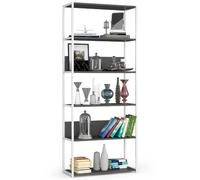 Akord Étagère Métallique Loft Blanc/Gris 80X32X192