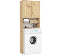 Akord Étagère salle de bain au-dessus lave-linge - Chêne