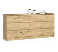 AKORD Grande Commode | Armoire à tiroirs | Commode Salon | Commode Rangement | pour Le Salon | pour la Chambre | Durable | Guidage à roulettes | Meubles de Salon | Chêne Artisanal