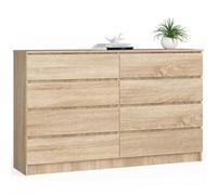 AKORD Grande Commode | Armoire à tiroirs | Commode Salon | Commode Rangement | pour Le Salon | pour la Chambre | Durable | Guidage à roulettes | Meubles de Salon | Chêne Sonoma