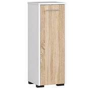 AKORD Meuble de Salle de Bain sur Pied Fin Simple Porte | Commode WC | Colonne Salle de Bain | Armoire Gain de Place | L30 x H82 x P30 cm | Porte à Gauche ou à Droite, Poids 15 kg