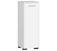 Armoire salle de bains AKORD FIN accr. au mur Blanche 30 cm 1 porte façade Blanche 2 étagères 30x30x85 cm Blanc G