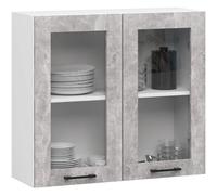 Akord meuble haut de cuisine vitrine - Blanc